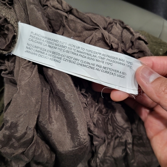 ZARA BASIC collection - Olive Green Antique Silver Sequin Tunic Mini Shift Dress - Picture 13 of 15